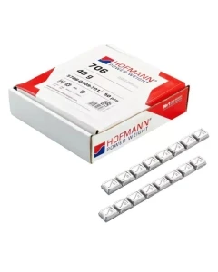 BIKETEC CIĘŻARKI DO WYWAŻANIA KÓŁ KLEJONE 5 GRAM 50 PASKÓW PO 8 KOLOR SREBRNY