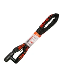 BIKETEC ŁAŃCUCH CP 1,2M, OCZKO 8MM, WBUDOWANA KŁÓTKA 3 KLUCZE, CZARNA OTULINA