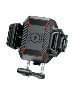 BIKETEC UCHWYT MOTOCYKLOWY ANTYWIBRACYJNY NA TELEFON QUICK LOCK Z ŁADOWARKĄ INDUKCYJNĄ I USB-C R24-PD DAMPER