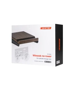BIKETEC WIESZAK ŚCIENNY NA ROWER (WALL BIKE RACK) KOLOR CZARNY WRAZ Z PÓŁKĄ