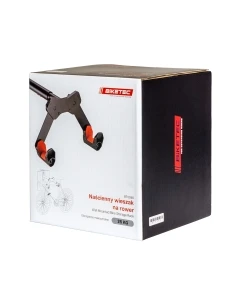 BIKETEC WIESZAK ŚCIENNY NA ROWER (WALL BIKE RACK) STAL MALOWANA PROSZKOWO KOLOR CZARNY, PLASTIK CZERWONY