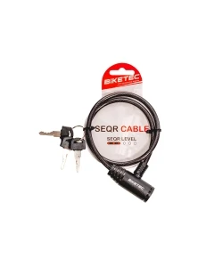 BIKETEC ZABEZPIECZENIE KABLOWE ROZMIAR: LINKA 6MM, 60CM Z KŁÓDKA, 3KLUCZE,