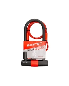 BIKETEC ZABEZPIECZENIE U-LOCK Z LINKĄ ROZMIAR: LINKA 10MM, 1,2M Z KŁÓDKA 180MM X 320MM, 3KLUCZE, JARZMO 16MM
