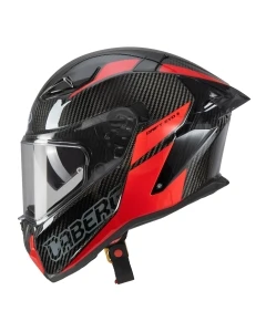 CABERG KASK INTEGRALNY Z BLENDĄ MODEL DRIFT EVO II CARBON NOVA RED (PINLOCK) KOLOR CZARNY/SZARY/CZERWONY ROZMIAR XS (PINLOCK W ZESTAWIE)