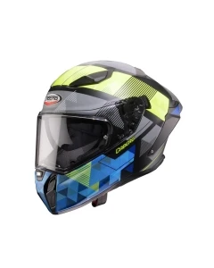 CABERG KASK INTEGRALNY Z BLENDĄ MODEL DRIFT EVO II PRISM KOLOR CZARNY/ŻÓŁTY FLUO/NIEBIESKI MAT ROZMIAR XL