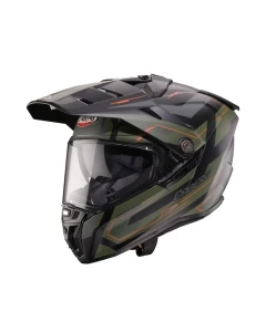 CABERG KASK OFFROAD / TRAIL / ADVENTURE DUOSPORT (DUAL) TANAMI RANGER CZARNY MAT/ZIELONY (KHAKI)/POMARAŃCZOWY KOLOR ROZMIAR M