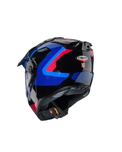 CABERG KASK OFFROAD / TRAIL / ADVENTURE DUOSPORT (DUAL) TANAMI SCRAM Z SZYBKĄ I BLENDĄ KOLOR CZARNY/NIEBIESKI/CZERWONY (BMW) ROZMIAR L (PINLOCK W ZESTAWIE)