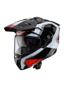 CABERG KASK OFFROAD / TRAIL / ADVENTURE DUOSPORT (DUAL) TANAMI SCRAM Z SZYBKĄ I BLENDĄ KOLOR CZARNY/CZERWONY/BIAŁY ROZMIAR L (PINLOCK W ZESTAWIE)