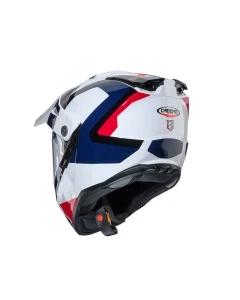 CABERG KASK OFFROAD / TRAIL / ADVENTURE DUOSPORT (DUAL) TANAMI SCRAM Z SZYBKĄ I BLENDĄ KOLOR BIAŁY/CZERWONY/NIEBIESKI (HONDA - HRC) ROZMIAR XS (PINLOCK W ZESTAWIE)