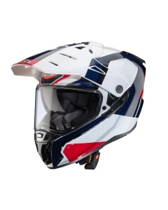 CABERG KASK OFFROAD / TRAIL / ADVENTURE DUOSPORT (DUAL) TANAMI SCRAM Z SZYBKĄ I BLENDĄ KOLOR BIAŁY/CZERWONY/NIEBIESKI (HONDA - HRC) ROZMIAR L (PINLOCK W ZESTAWIE)