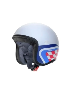 CABERG KASK OTWARTY JET MODEL FREERIDE X DAYTONA KOLOR BIAŁY/NIEBIESKI/CZERWONY MAT ROZMIAR L (WIZJER Z ZESTAWIE)
