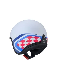 CABERG KASK OTWARTY JET MODEL FREERIDE X DAYTONA KOLOR BIAŁY/NIEBIESKI/CZERWONY MAT ROZMIAR XL (WIZJER Z ZESTAWIE)