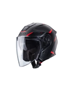 CABERG KASK OTWARTY JET OTWARTY FLYON II BOSS KOLOR CZARNY/SZARY/CZERWONY MAT ROZMIAR M