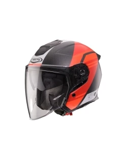CABERG KASK OTWARTY JET OTWARTY FLYON II CARBON ADDICT CZARNY MAT/CZERWONY ROZMIAR M