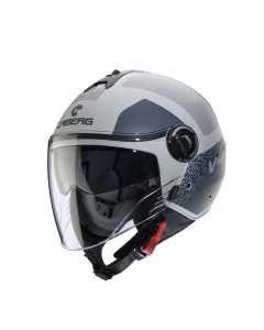 CABERG KASK OTWARTY JET Z BLENDĄ MODEL RIVIERA V4X ALPHA KOLOR PIASKOWY/SZARY MAT ROZMIAR L