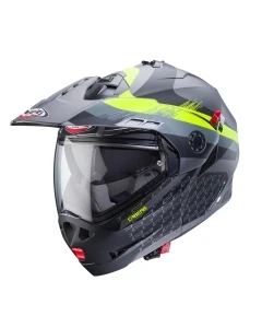 CABERG KASK SZCZĘKOWY FLIP-UP ENDURO MODEL TOURMAX X SARABE KOLOR SZARY MAT/CZARNY/ŻÓŁTY FLUO ROZMIAR S (PINLOCK W ZESTAWIE)