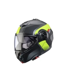 CABERG KASK SZCZĘKOWY FLIP-UP MODEL DUKE EVO INDY KOLOR SZARY/CZARNY/ŻÓŁTY FLUO ROZMIAR M (PINLOCK W ZESTAWIE)