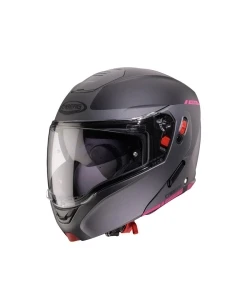 CABERG KASK SZCZĘKOWY FLIP-UP MODEL HORUS X RAY CZARNY MAT/SZARY/FUKSJA (INTENSYWNY ODCIEŃ RÓŻOWEGO) ROZMIAR S
