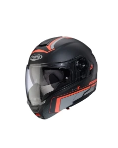 CABERG KASK SZCZĘKOWY FLIP-UP MODEL LEVO X ELITE KOLOR CZARNY MAT/SZARY/CZERWONY FLUO ROZMIAR XL (PINLOCK W ZESTAWIE)