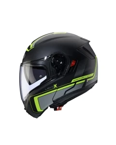 CABERG KASK SZCZĘKOWY FLIP-UP MODEL LEVO X ELITE KOLOR CZARNY MAT/SZARY/ZÓŁTY FLUO ROZMIAR XS (PINLOCK W ZESTAWIE)