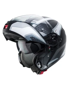 CABERG WYPRZEDAŻ KASK SZCZĘKOWY FLIP-UP MODEL LEVO SONAR KOLOR CZARNY/BIAŁY/SZARY/SREBRNY MAT ROZMIAR M (PINLOCK W ZESTAWIE)