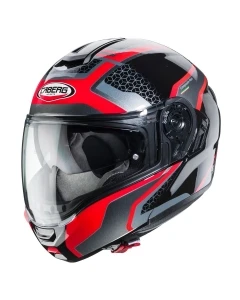 CABERG WYPRZEDAŻ KASK SZCZĘKOWY FLIP-UP MODEL LEVO SONAR KOLOR CZARNY/CZERWONY/SZARY ROZMIAR XXL (PINLOCK W ZESTAWIE)
