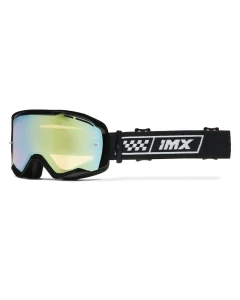 GOGLE IMX ENDURANCE RACE BLACK GLOSS/WHITE - SZYBA IRIDIUM GOLD + CLEAR (2 SZYBY W ZESTAWIE)