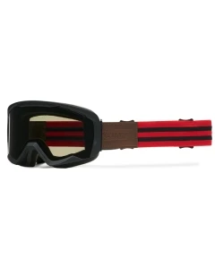 GOGLE IMX ENDURANCE RUST BLACK MATT/RED - SZYBA DARK SMOKE + CLEAR (2 SZYBY W ZESTAWIE)