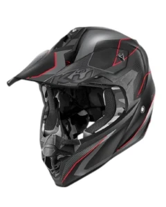KAPPA 2024/12 KASK KV49 EVO CHASER CROSS KOLOR CZARNY SZARY CZERWONY MATT ROZMIAR 56 / S ( HOMOLOGACJA ECE 22R06 )