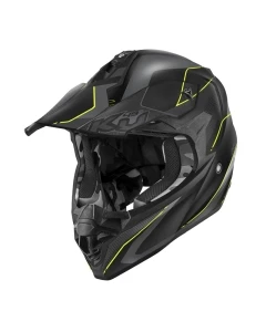 KAPPA 2024/12 KASK KV49 EVO CHASER CROSS KOLOR CZARNY SZARY ŻÓŁTY FLUO MATT ROZMIAR 61 / XL ( HOMOLOGACJA ECE 22R06 )