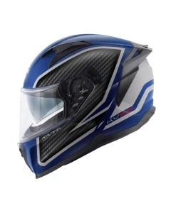 KAPPA 2024/12 KASK KV52 KRONOS INTEGRALNY Z BLENDĄ KOLOR CZARNY NIEBIESKI SREBRNY MAT CARBON LOOK ROZMIAR 61 / XL (HOMOLOGACJA ECE 22R06)