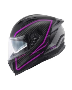 KAPPA 2024/12 KASK KV52 KRONOS INTEGRALNY Z BLENDĄ KOLOR CZARNY TYTANOWY FUKSIA MAT CARBON LOOK ROZMIAR 56 / S (HOMOLOGACJA ECE 22R06)