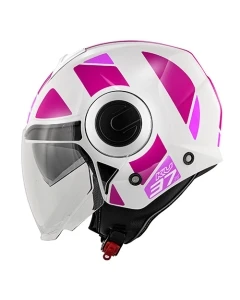 KAPPA KASK KV37 EVO STYLE LADY OTWARTY JET Z BLENDĄ KOLOR BIAŁY/RÓŻOWY ROZM. M/58 ( HOMOLOGACJA ECE 22R06 )