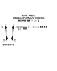 KAPPA MOCOWANIE SZYBY 1117AK HONDA SH 125i-150i (17-19)