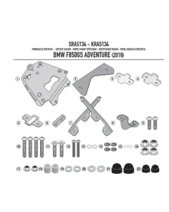 KAPPA STELAŻ KUFRA CENTRALNEGO BMW F 850GS Adventure (19) ALUMINIOWY MONOKEY