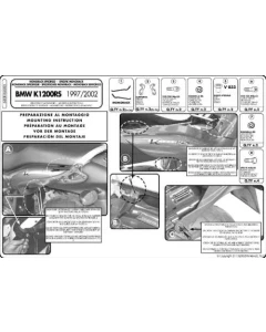 KAPPA STELAŻ KUFRA CENTRALNEGO BMW K 1200GT (03-04), K 1200RS (00-04) ( BEZ PŁYTY )