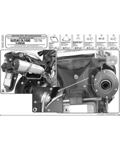 KAPPA STELAŻ KUFRÓW BOCZNYCH MONOKEY SIDE SUZUKI DL 1000 V-STROM