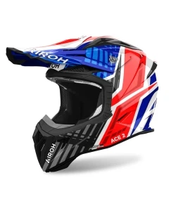KASK AIROH AVIATOR ACE 2 PROUD BLUE/RED GLOSS L