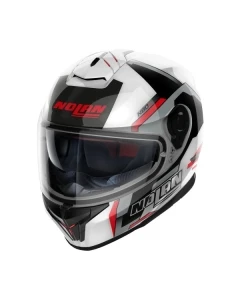 Kask Integralny NOLAN N80-8 WANTED N-COM 74 kolor biały/czarny/czerwony/srebrny, rozmiar M Unisex