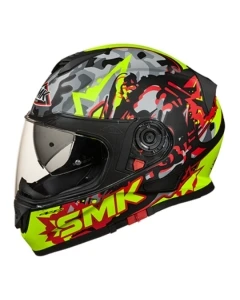 Kask Integralny SMK TWISTER ATTACK MA243 kolor czarny/fluorescencyjny/matowy/żółty, rozmiar S Unisex