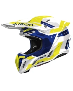 KASK MOTOCYKLOWY AIROH TWIST 3 DYNASTY BLUE YELLOW GLOSS L