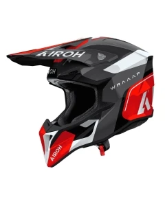 KASK MOTOCYKLOWY AIROH WRAAAP CONQUER RED GLOSS XL