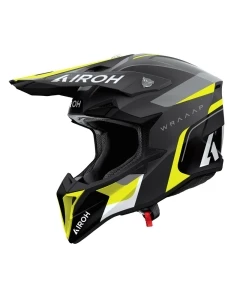 KASK MOTOCYKLOWY AIROH WRAAAP CONQUER YELLOW MATT S