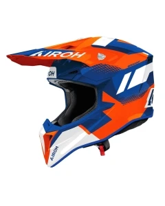 KASK MOTOCYKLOWY AIROH WRAAAP VISION ORANGE BLUE GLOSS XS