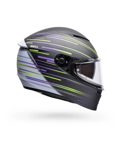 KASK MOTOCYKLOWY BELL LITHIUM VELO MATTE PEARL BLACK YELLOW M