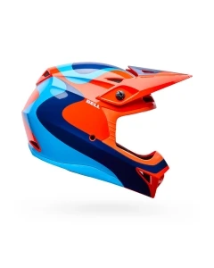 KASK MOTOCYKLOWY BELL MX-10 MIPS WAVE ORANGE BLUE L