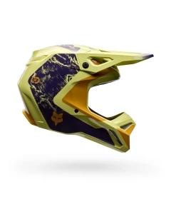 KASK MOTOCYKLOWY FOX V1 IMAGE PRINT PURPLE YELLOW S