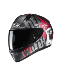 KASK MOTOCYKLOWY HJC C10 FOP GREY RED S