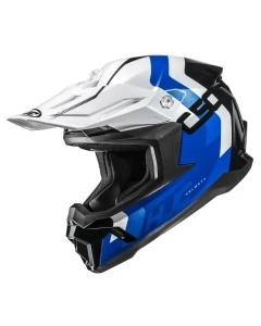 KASK MOTOCYKLOWY HJC C50 PRIMAL WHITE BLUE M