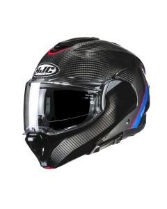 KASK MOTOCYKLOWY HJC F100 CARBON STAN BLACK BLUE S